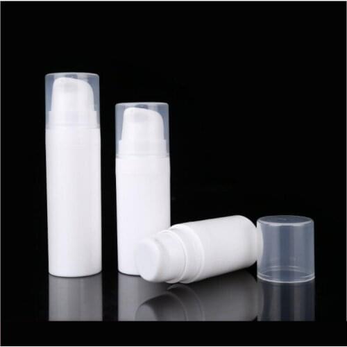 10ML white airless bottle clear lid lotion emulsion serum sample eye essence hyaluronic toner skin care packing