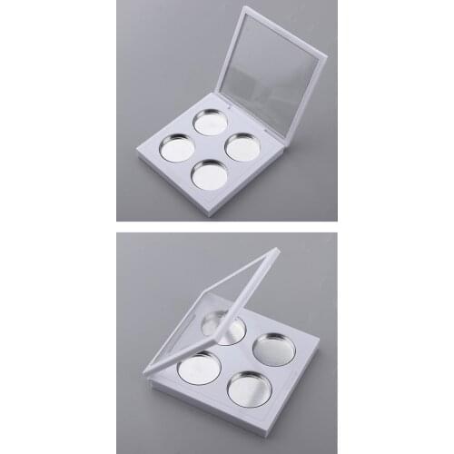 2pcs 4 Grids Empty Pressed Powders Eyeshadow Palette Blush Lipstick DIY Case