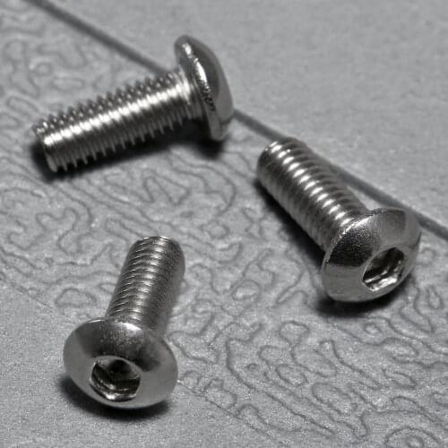 50Pcs Metric M3*8mm Stainless Steel Button Head Hex Socket Cap Screws Bolts Cup Type Fasteners Machine Electronic Small Screws