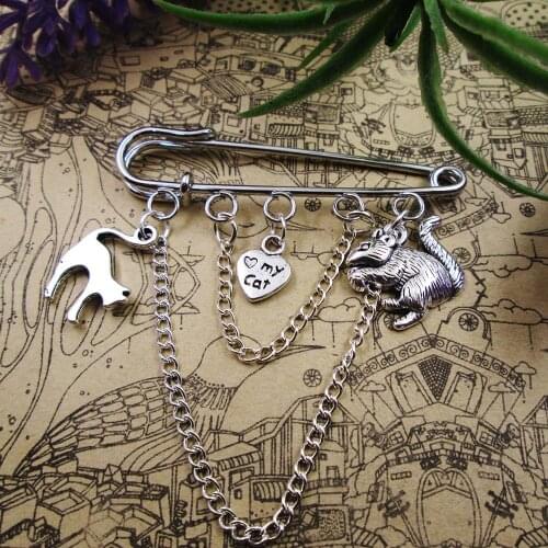 Charm Brooch lover gift lover jewelry and Mouse gift Pet loss memorial charm Mouse