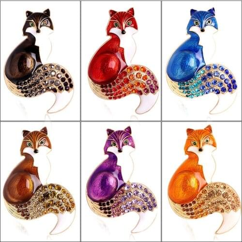 Brooch drip oil retro simple fox brooch women sweater alloy cardigan accessories animal party leisure brooch brooch gift
