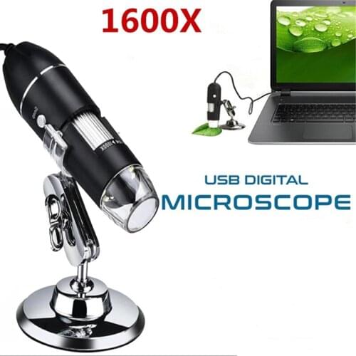 1600x USB 2.0 Digital Microscope Computer Handheld Childrens Microscope Magnifier w/ Stand For 2000/2003 / XP / Vista / 7/8/10