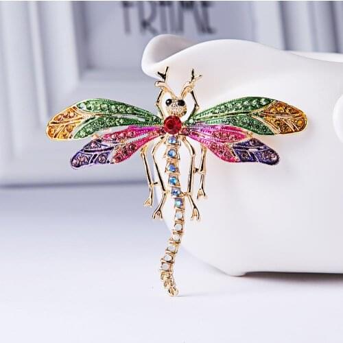 Colorful Wings Dragonfly Enamel Metal Brooch Hollowed Out Dragonfly Animal Brooch Backpack Clothes Women Men Badge Pins