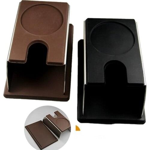 Sturdy Stainless Steel Silicone Espresso Coffee Tamper Stand Barista Tool Tamping Holder Rack Shelf Coffee Machine Tool