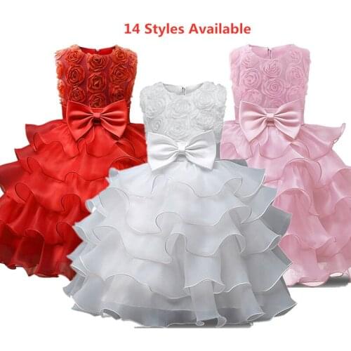 Summer Girl Flower Tutu Princess Dress Floral Baby Girls Dresses Kid Birthday Wedding Evening Party Gown Children Formal Clothes