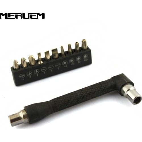 10in1 L-Type multi-functional screwdriver set is suitable for double-head magnetic screwdriver for electrical maintenance tool