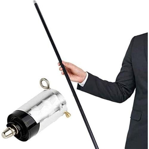 New Fantastic Durable Silent Light Weight Tricks Cane Telescopic Bat on Self-defense Stick Silver 1.5 Meters