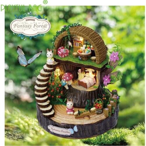 PB Playful bag lol toys DIY hut fantasy forest hand-assembled model creative gift for girlfriend birthday romantic ZD21