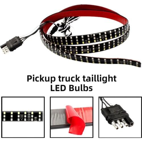 Durable Taillight Pickup Trucks Red White Yellow Three Colors Brake Light Dynamic Lamp 60/48 Inches 2835SMD Waterproof DC12V