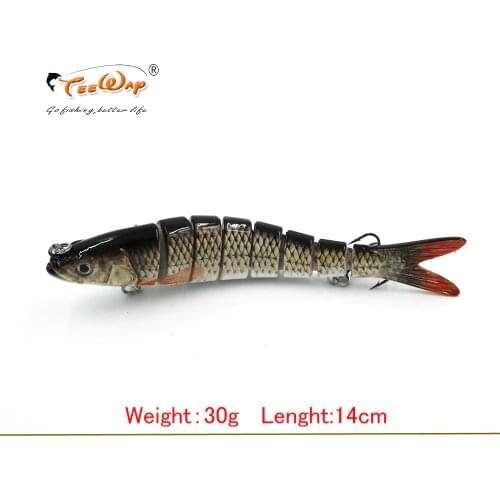 13.7cm 27g Sinking Wobblers 8 Segments Fishing Lures Multi Jointed Swimbait Hard Bait Fishing Tackle For Bass Isca Crankbait