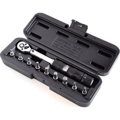 Wisretec 1/4"DR 2-14Nm Bike preset adjustable Torque wrench set Bicycle repair tools kit Ratchet Mechanical torque spanner