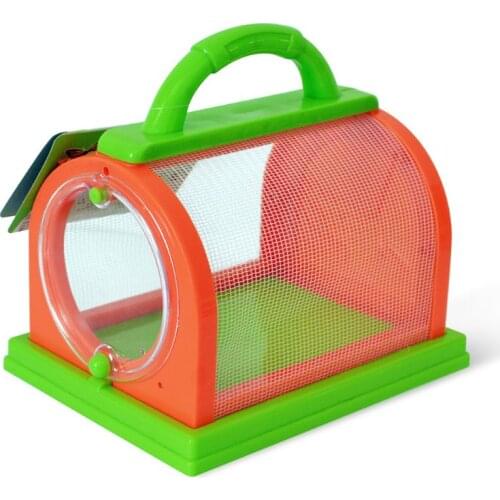 Insect Box Small Pet Observation Box Childrens Portable Plastic Insect Cage Box Feeding Observation Experiment Boxes Pet Cage