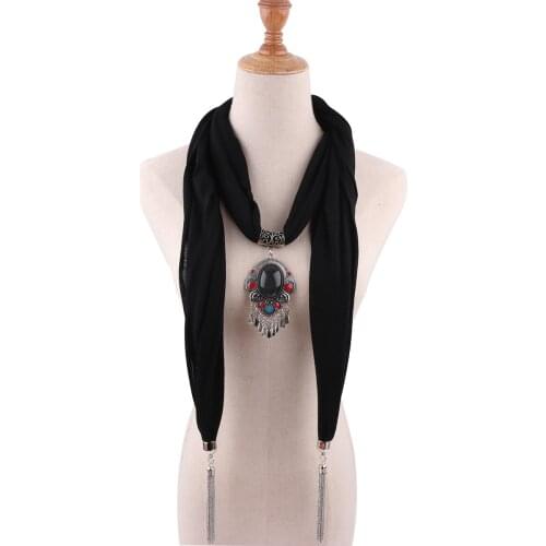 Women scarf shawl New design necklace scarf agate Pendant Jewelry short Scarves free shipping