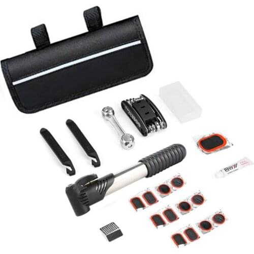 1 set Portable Mountain Bike Repair Tools Kit Bike Tool Set for Cyclist Bicycle Repair Tool Kit for Multi-Purpose Emergency Tire