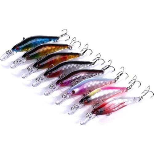 1pc Minnow Fishing Lures 6.3g 80mm Wobbler Fishing Tackle With 8 Colors Available Good Quality Bionic Hard Baits Treble Hooks