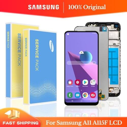 100% Original LCD For Samsung Galaxy A11 LCD Display Touch Screen With frame Digitizer Assembly For Samsung A115F A115F/DS Lcd