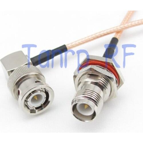 15CM Pigtail coaxial jumper cable RG316 extension cord 6inch BNC male right angle to RP TNC female jack RF adapter connector