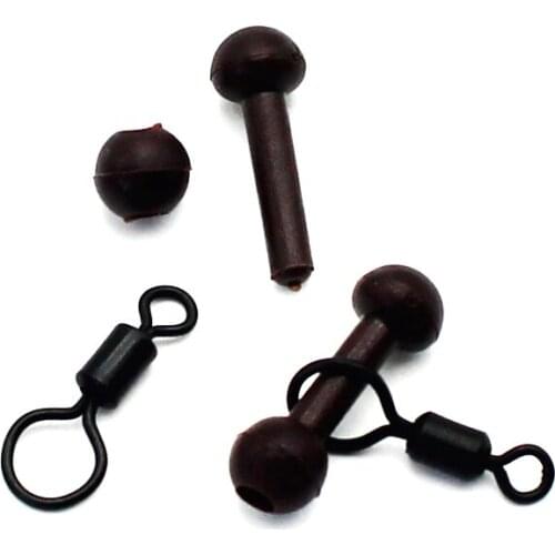 20Pcs Carp Fishing Accessories Helicopter Rigs Chod Beads Heli Beads Fishing Quick Change Big Eye Swivels for Feeder Fishing