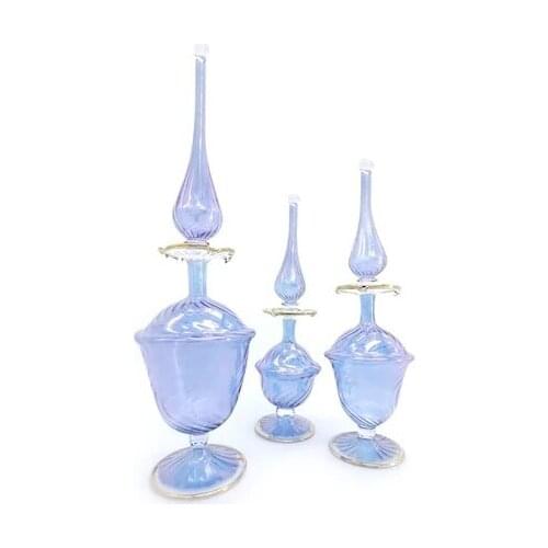 3 PCs Perfume Bottle Blowing Glass Cologne Bottle Team Scent Bottles Glass Home Decor