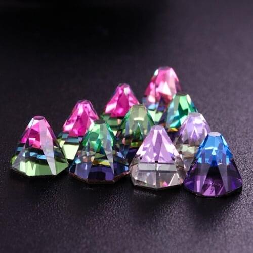 6mm Flatback Rhinestones Tower Shape Glue On Rhinestones Art Crafts Jewelry Accessories Crystals K9 Glass Fancy Stones