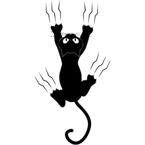 8.1*15.2CM Cat Grabbing With Claws Vinyl Decal Fashion Creative Body Decoration Car Stickers C4-0568