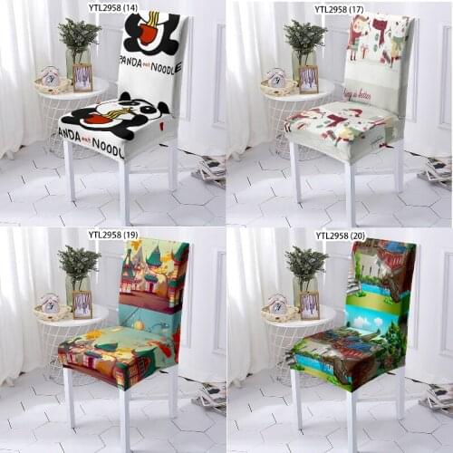 Cartoon animals seat covers chaise lounge chair covers spandex pink chair restaurant chair furniture cover home decor Armchair