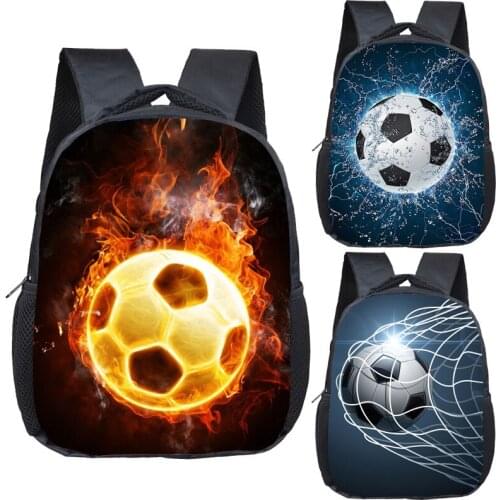 Children Footbally Print Backpack Kindergarden Bags Kids Backpacks Soccer School Bags for Boys Girls 12 inch Mini Toddler Bag