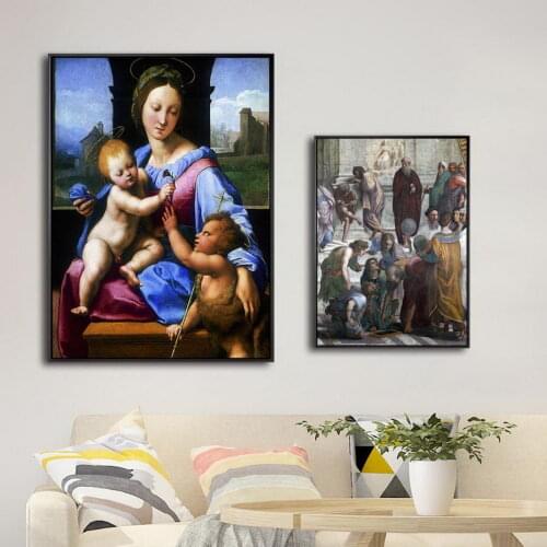 Home Decor Art Wall Pictures for Living Room Canvas Printing Paintings Italian Raffaello Sanzio Da Urbino Jesus Christ