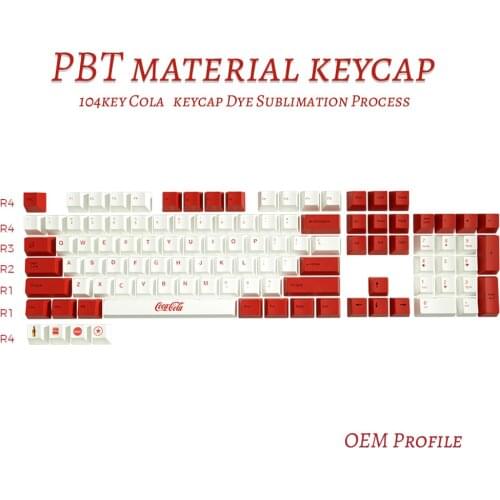 Eagiacme PBT OEM 104 Keys Keycaps For Gaming Mechanical Keyboard Dye Sublimation Double Color Injection Keycaps Gamer Mechanical