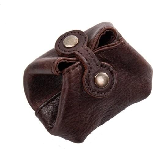 Personality Vintage Cowhide Clutch Bags for Women Fashion Mini Wallet Hasp Earphone Coin Purse Female Daily Shopper B308