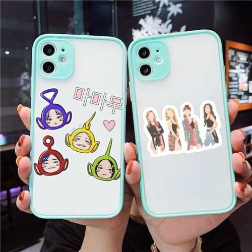 Korean Wave Mamamoo Kpop Phone Case For iPhone 12 11 Mini Pro XR XS Max 7 8 Plus X Matte transparent blue Back Cover
