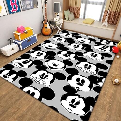 100x180cm Mickey Mouse Baby Play Mat Geometry Carpet for Living Room Bedside Large Children Play Area Rug Kids Room Crawl Mat