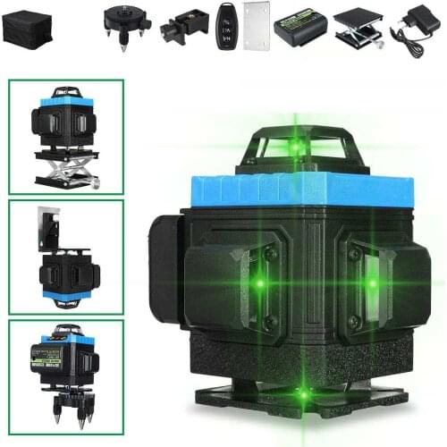 ZEAST 8/12/16 Lines 3/4D Laser Level Level Self-Leveling 360 Horizontal And Vertical Cross Super Powerful Green Laser Level