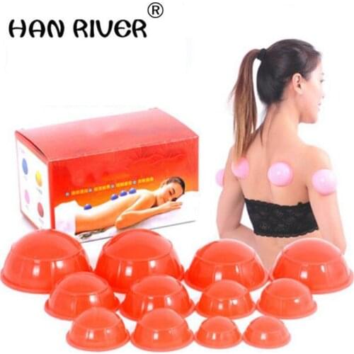 HANRIVER "Home therapy massager hygroscopic cans of mother and son 12 cans of silicone cupping 12 pack the new gift "