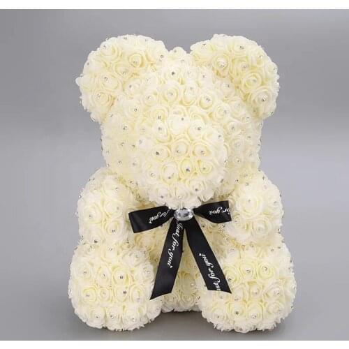 Rose Bear 40cm 25CM Romantic Rose Teddy Bear with Diamond Teddy Bear Roses