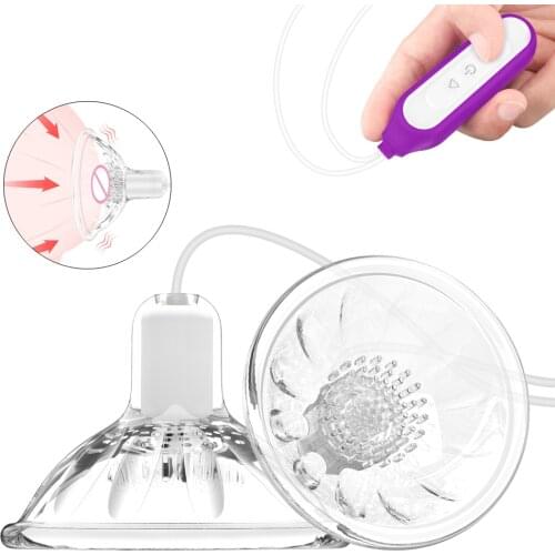 Multi-speed Nipple Stimulation Breast Vibrator Enlargement Masturbator Chest Massager Sex Toys for Women Female Vagina Eggs