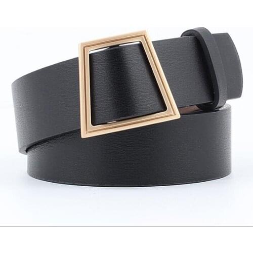 Fashion Black Red White Camel All Leather Corset Female Waist Belt Gold Buckle Belts New For Women Clothing Accessories