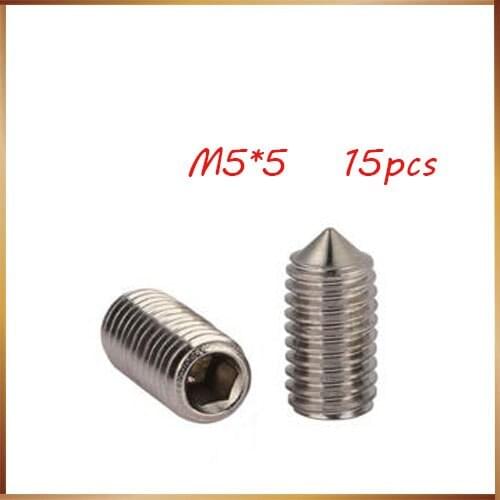 304 Stainless Steel Tip Set Screws Six Angle Screw Head Fastening Screws M5*5