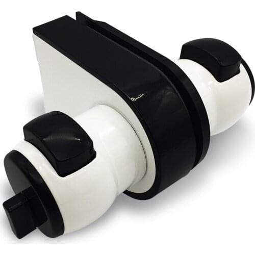 Office Glass Door Lock Button with Key, Single and Double Opening Black and White Panda Shape