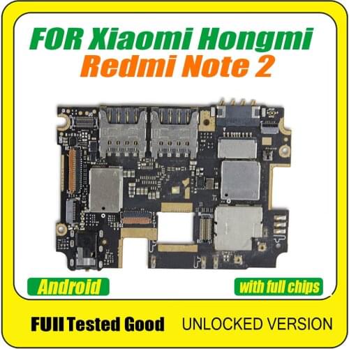 Unlocked for Xiaomi Hongmi Redmi Note 2 motherboard Android 2015712 replaced motherboard with chips logic board