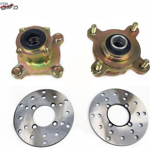 DIY Four Wheel GO KART KARTING ATV UTV Buggy Four Holes Lugs Rear Axle Wheel Hub Flanges with Disc Brake Rotors