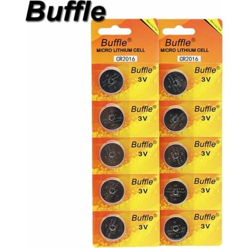 Buffle 50Pcs/lot 3V Lithium Coin Cells Button Battery DL2016 KCR2016 CR2016 LM2016 BR2016