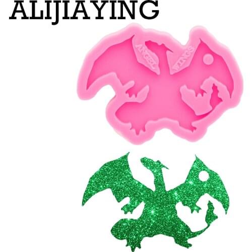 DY0759 Glossy Flying Dragon Resin Keychain Mold Silicon Mold for Resin Jewelry, Resin Silicone Mold To Make Crafts with Epoxy