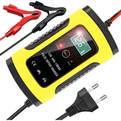 12V 6A Full Automatic Car Battery Charger Intelligent Fast Power Charging Pulse Repair Chargers Wet Dry Lead Acid Battery-charge