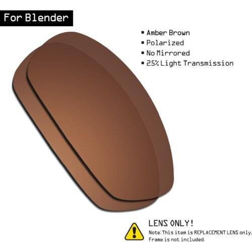 SmartVLT Polarized Sunglasses Replacement Lenses for Oakley Blender - Amber Brown