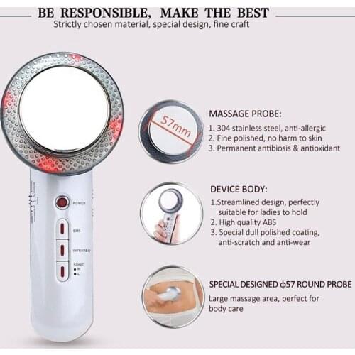 Slimming Ultrasound Cavitation EMS Body Massager Device Electric Weight Loss Ultrasonic Therapy Face Skin Beauty Care Machine