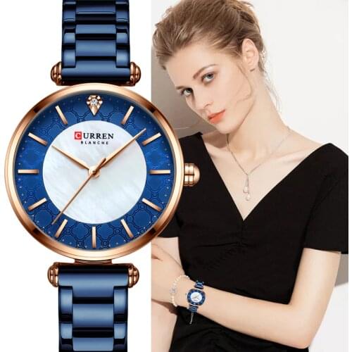 Women Watches CURREN Top Brand Luxury Japan Quartz Movement Stainless Steel Waterproof Wristwatches relogio feminino