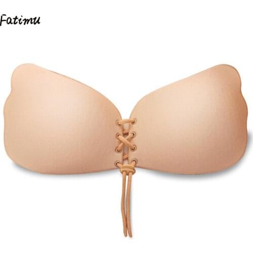 Fatimu Three Quarters(3/4 Cup) Sexy Wire Free Ruffles Solid Bras Sexy Women Strapless Bra Invisible Push Up Bras For girls