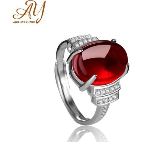 Anillos Yuzuk Vintage 100% 925 Sterling Silver Oval Agate Gemstone Birthstone Wedding Engagement Opening Ring Jewelry Wholesale