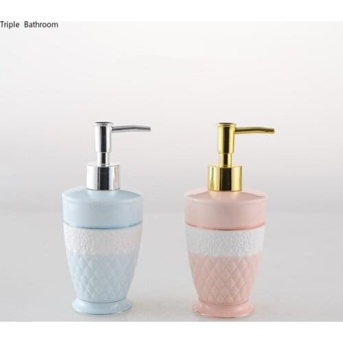 1 pc 280ml Shampoo Dispenser Nordic Style Ceramics Liquid Lotion Bottles Hand Soap Dispenser Bottle Bathroom Shower Supplies